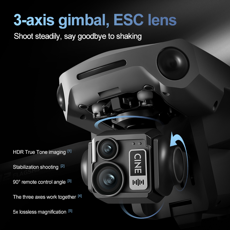 8K 3 Axis Gimbal Brushless 7.2 - Drone Camera Night Vision ulasan dan harga