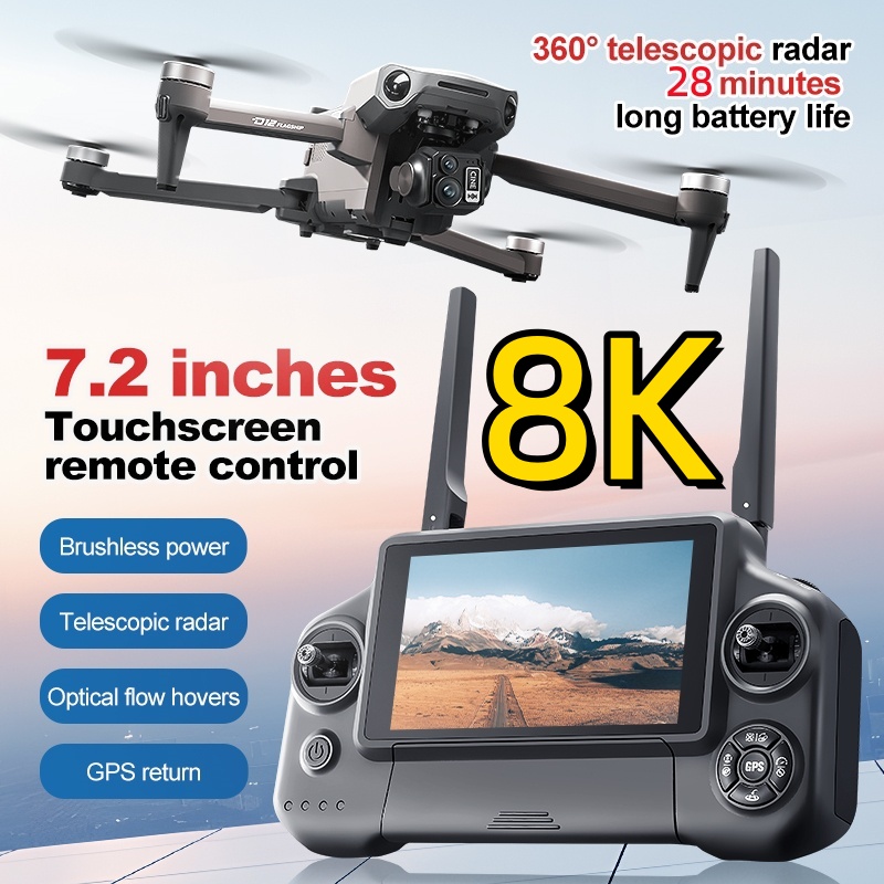 8K 3 Axis Gimbal Brushless 7.2 - Drone Camera Night Vision ulasan dan harga