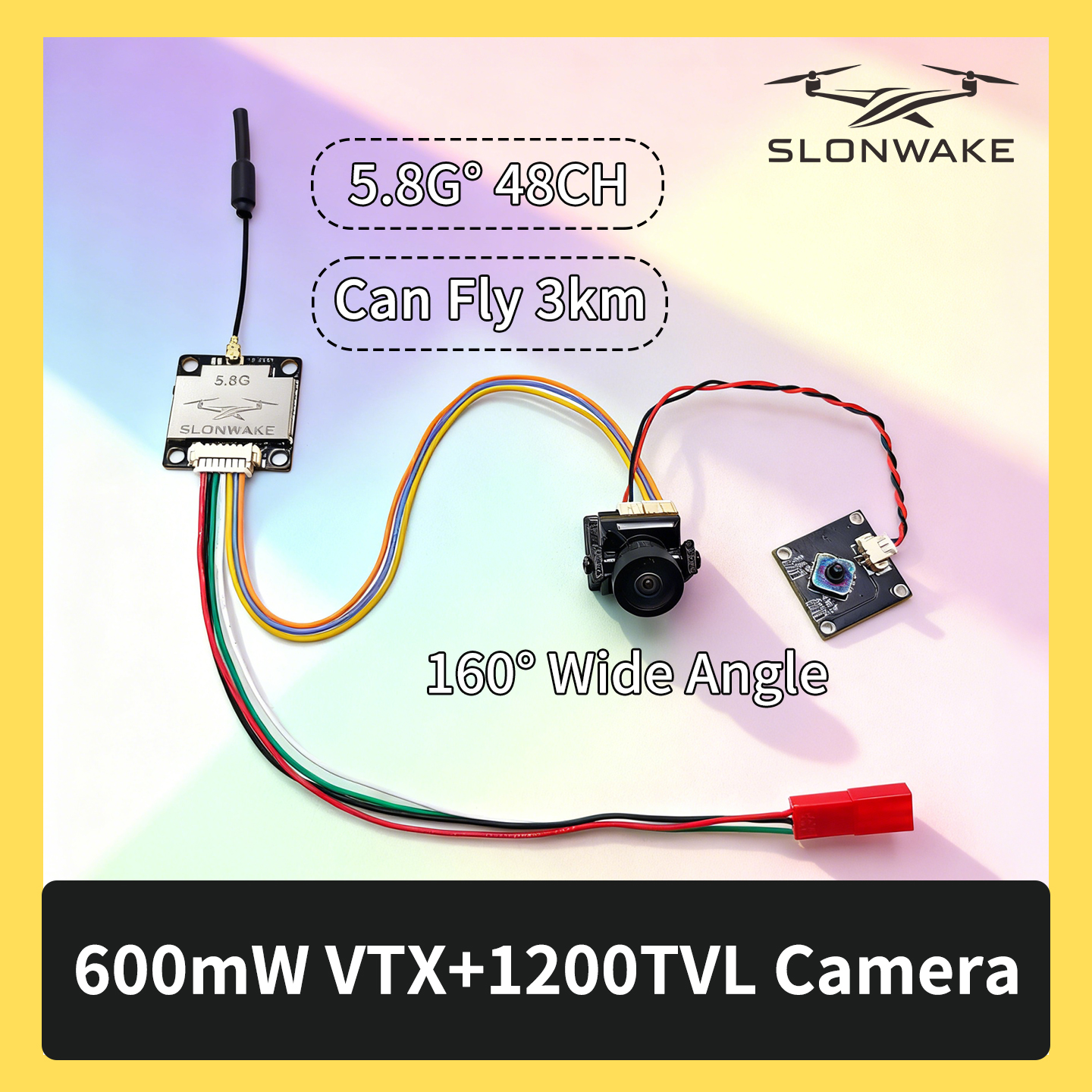 SLONWAKE 5.8G 600mW 7-24V FPV  - Drone Camera Wide Angle ulasan dan harga