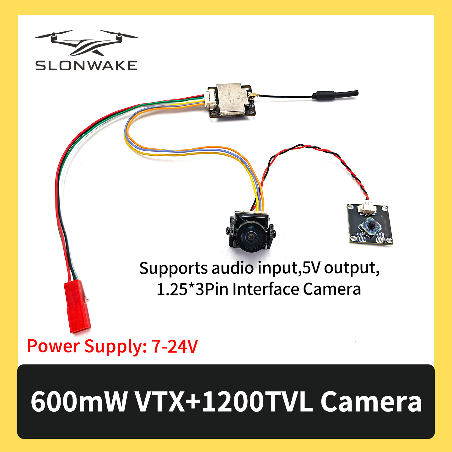 SLONWAKE 5.8G 600mW 7-24V FPV  - Drone Camera Wide Angle ulasan dan harga