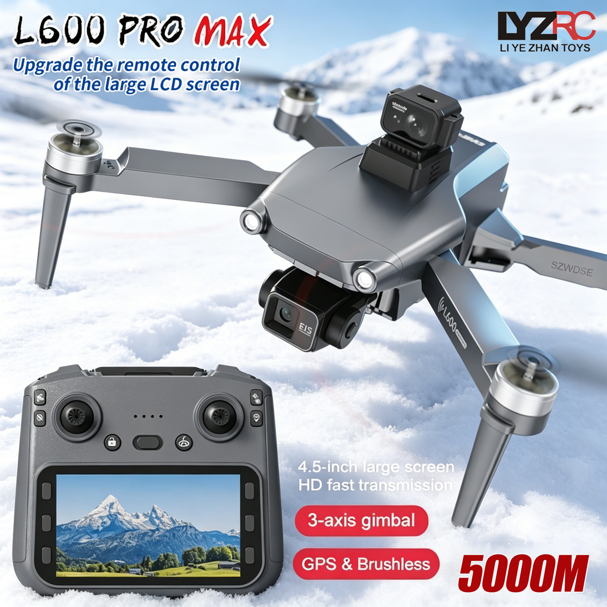 L600 MAX GPS Drone Professiona - Drone Camera With Gimbal ulasan dan harga