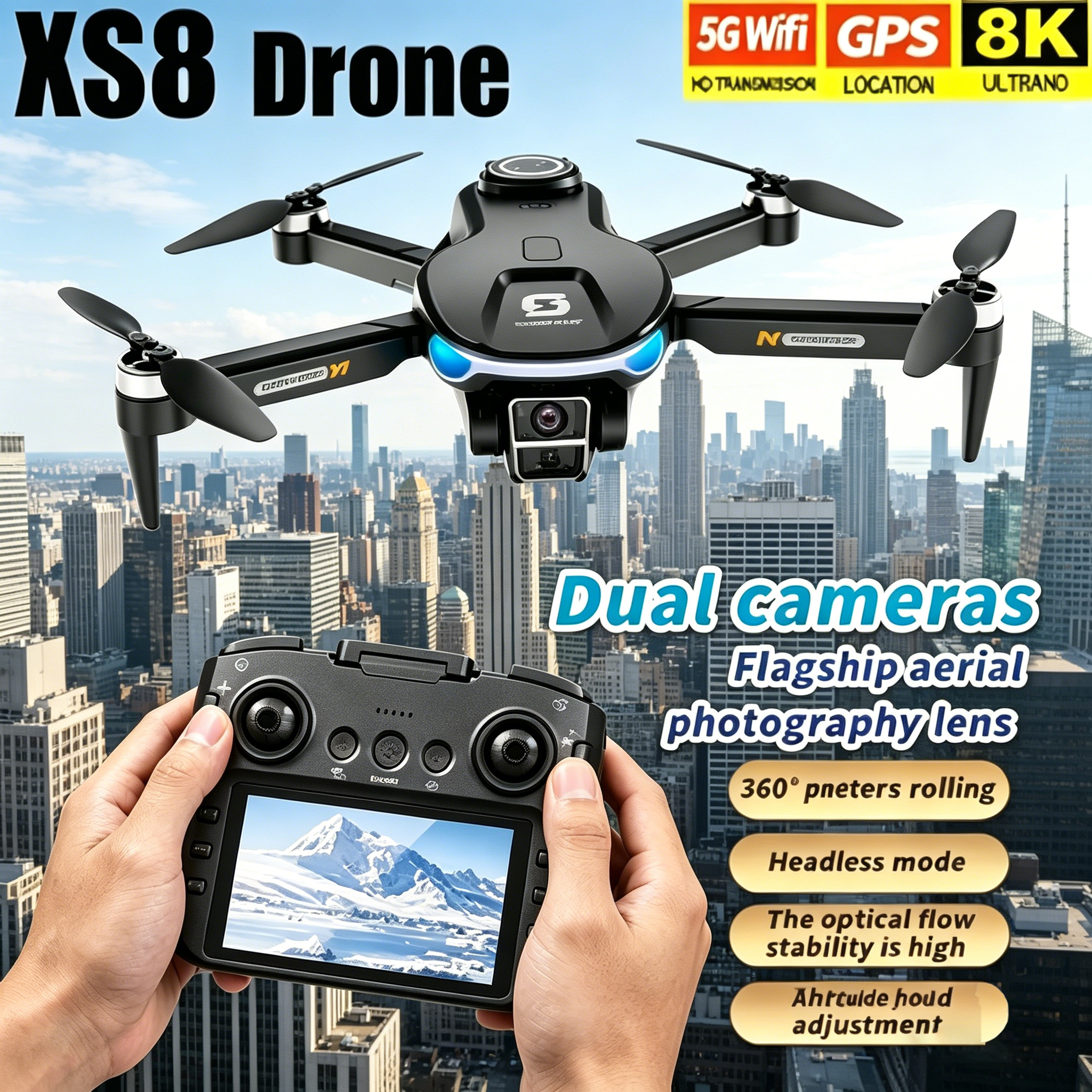 HD 8K Professional GPS Drone w - Drone Camera Night Vision ulasan dan harga