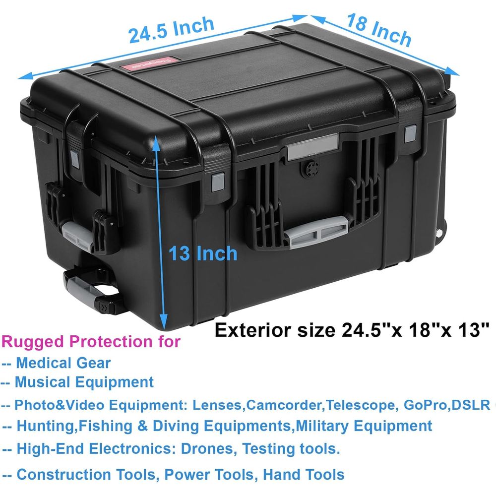 24.5 Rolling Waterproof Case w - Drone Camera Waterproof ulasan dan harga