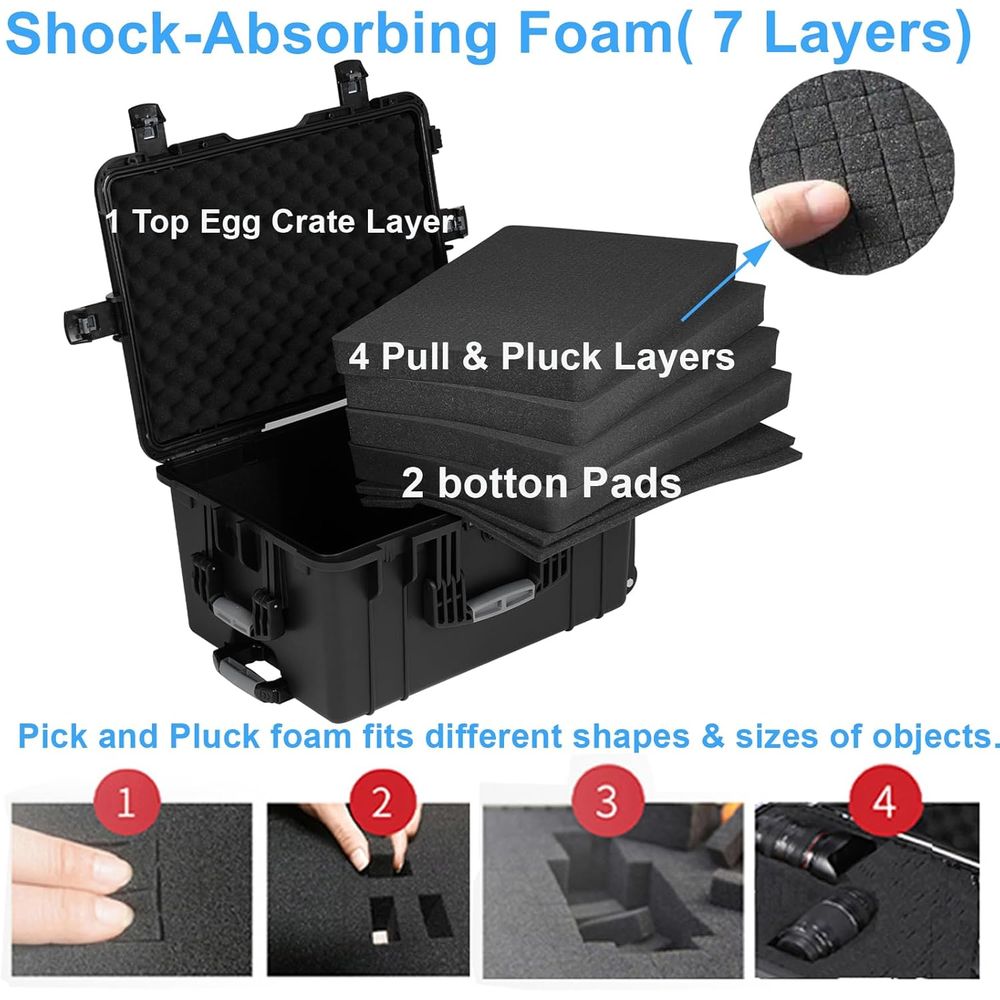 24.5 Rolling Waterproof Case w - Drone Camera Waterproof ulasan dan harga