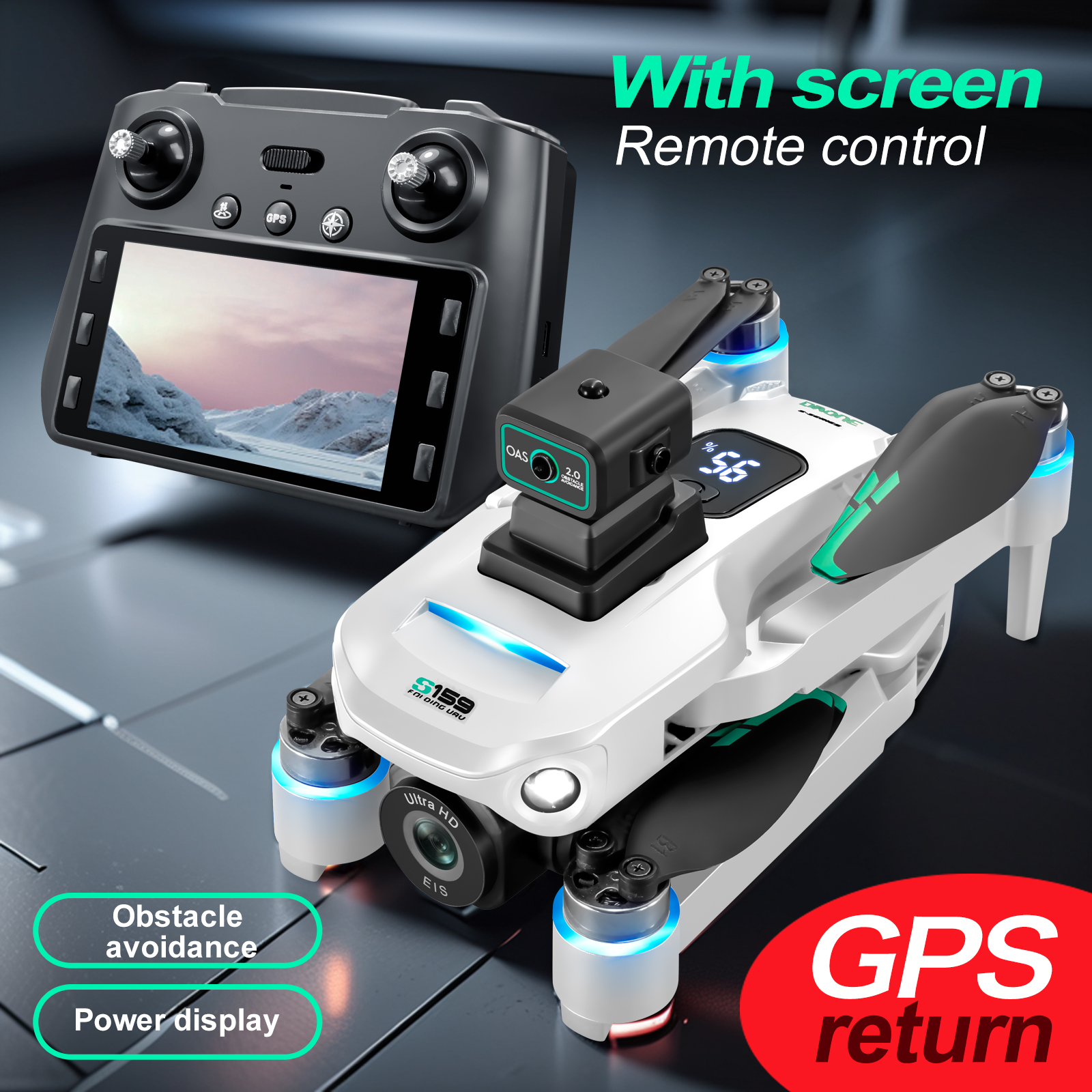 S159 GPS Drone 4K Profesional  - Drone Camera Mount ulasan dan harga
