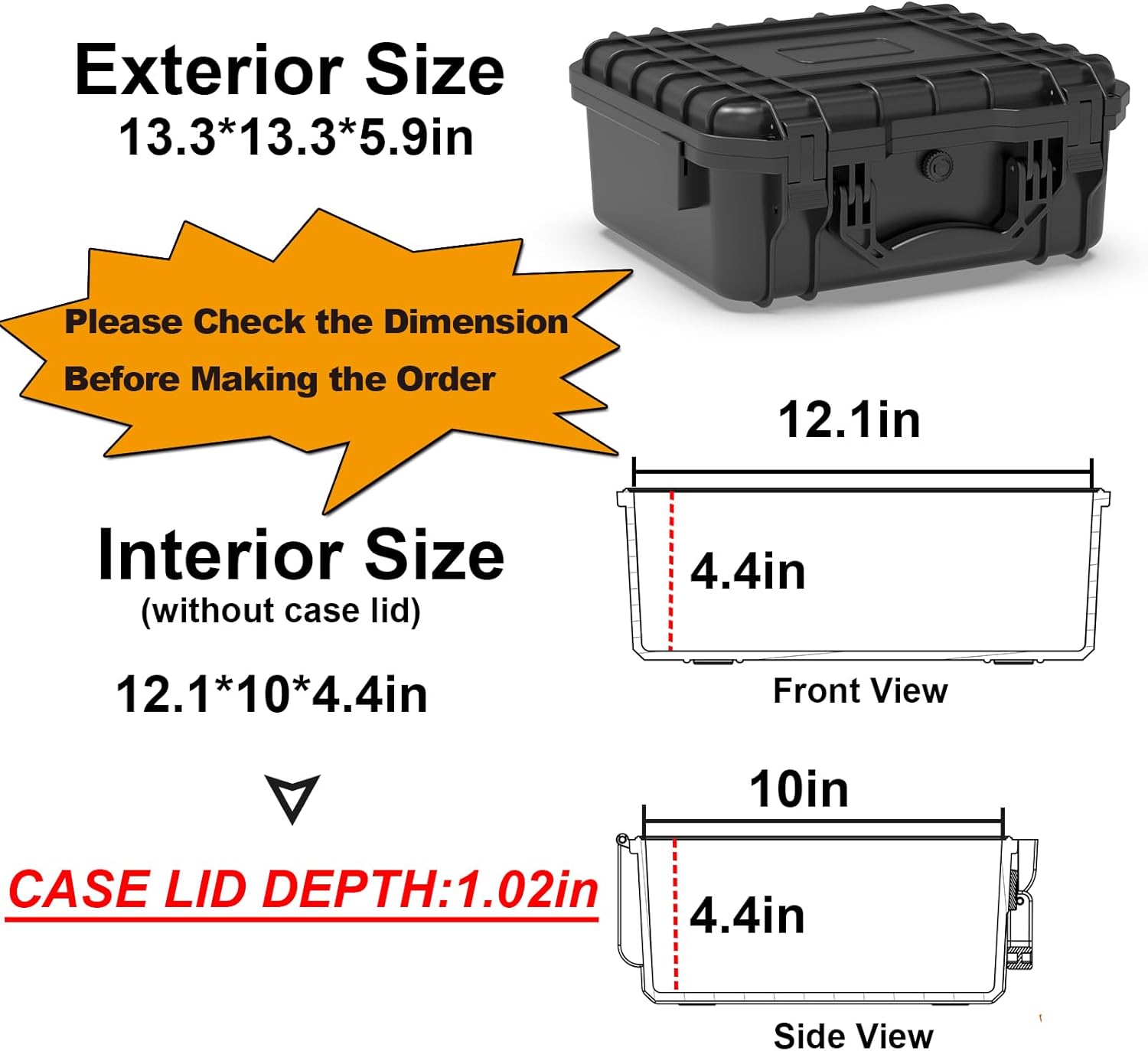 Waterproof Hard Case with Pick - Drone Camera Waterproof ulasan dan harga